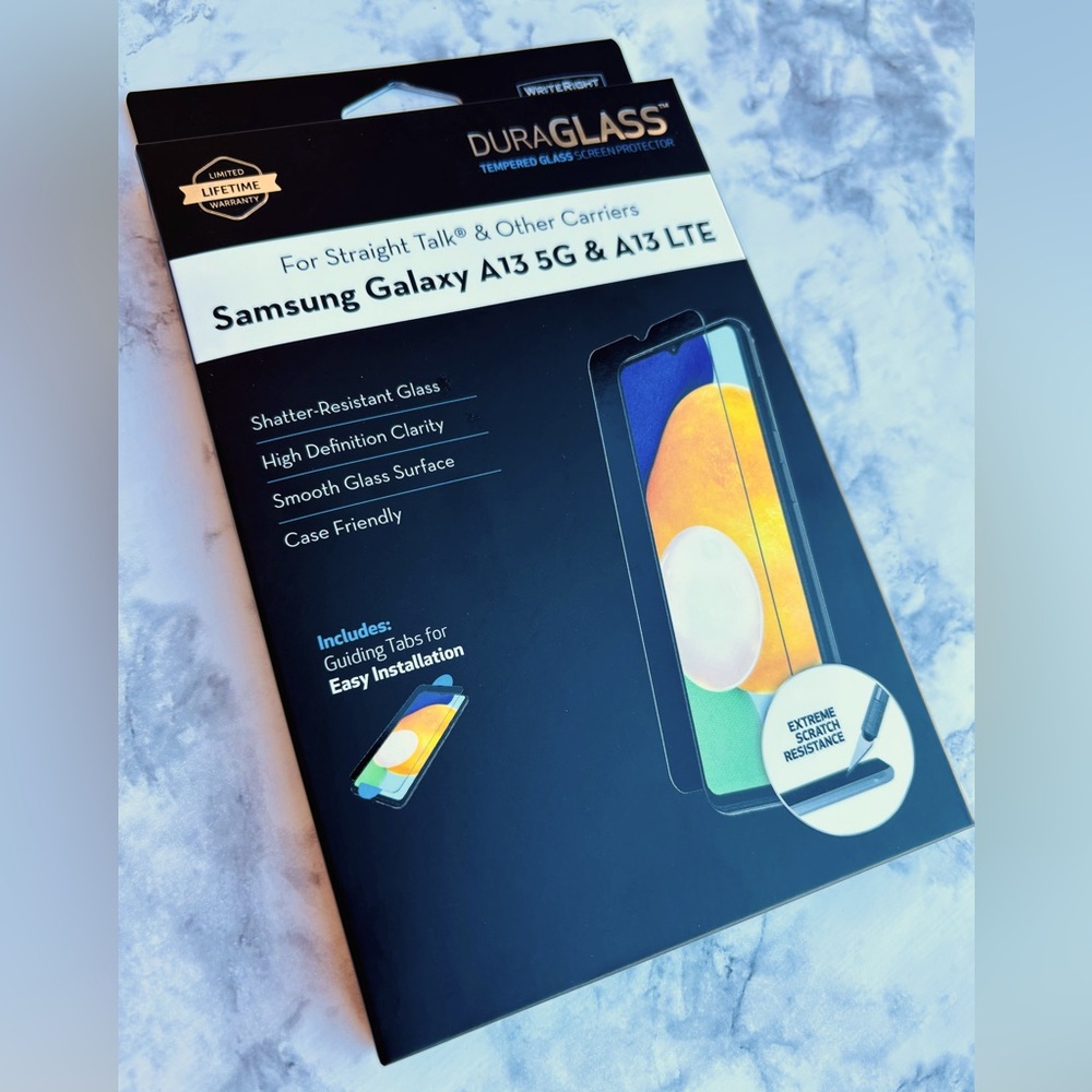 DURAGLASS Tempered Glass Screen Protector, NEW, Samsung Galaxy‎ A13 5G & A13 LTE